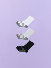 Active Crew Sock 3-Pack | White/Heather Grey/Black Pack