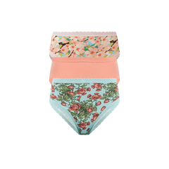 UltraModal™ Lace High Waisted Cheeky Bikini 3-Pack | Blossom Pack