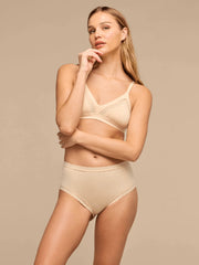UltraModal™ Lace High-Waisted Cheeky Bikini | Brazilian Sand