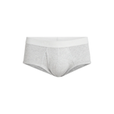 Stretch Cotton Brief w/ Fly | Heather Grey