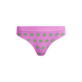 Stretch Cotton Mid-Rise Thong | Monstera Leaf