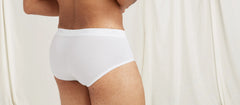 Stretch Cotton Brief w/ Fly | White
