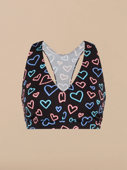 UltraModal™ FeelFree Curvy Racerback Bralette | Electric Hearts 2.0