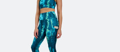 MoveMe Side Pocket Legging | Teal Tie Dye