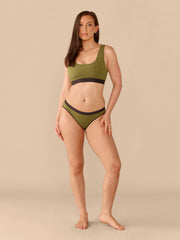 Curvy UltraModal™ Core Scoop Bralette | Heather Olive