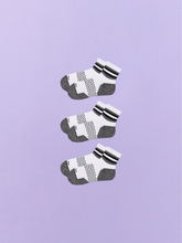 Essential Quarter Sock 3-Pack | White Stripe Pack