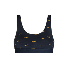 Stretch Cotton Scoop Bralette | Foxes
