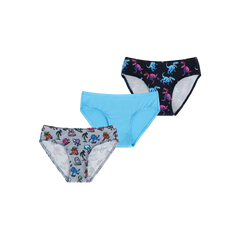 UltraModal™ Kids Core Girls Bikini Brief 3-Pack | Monster Crew