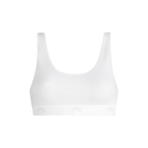 Stretch Cotton Scoop Bralette | White