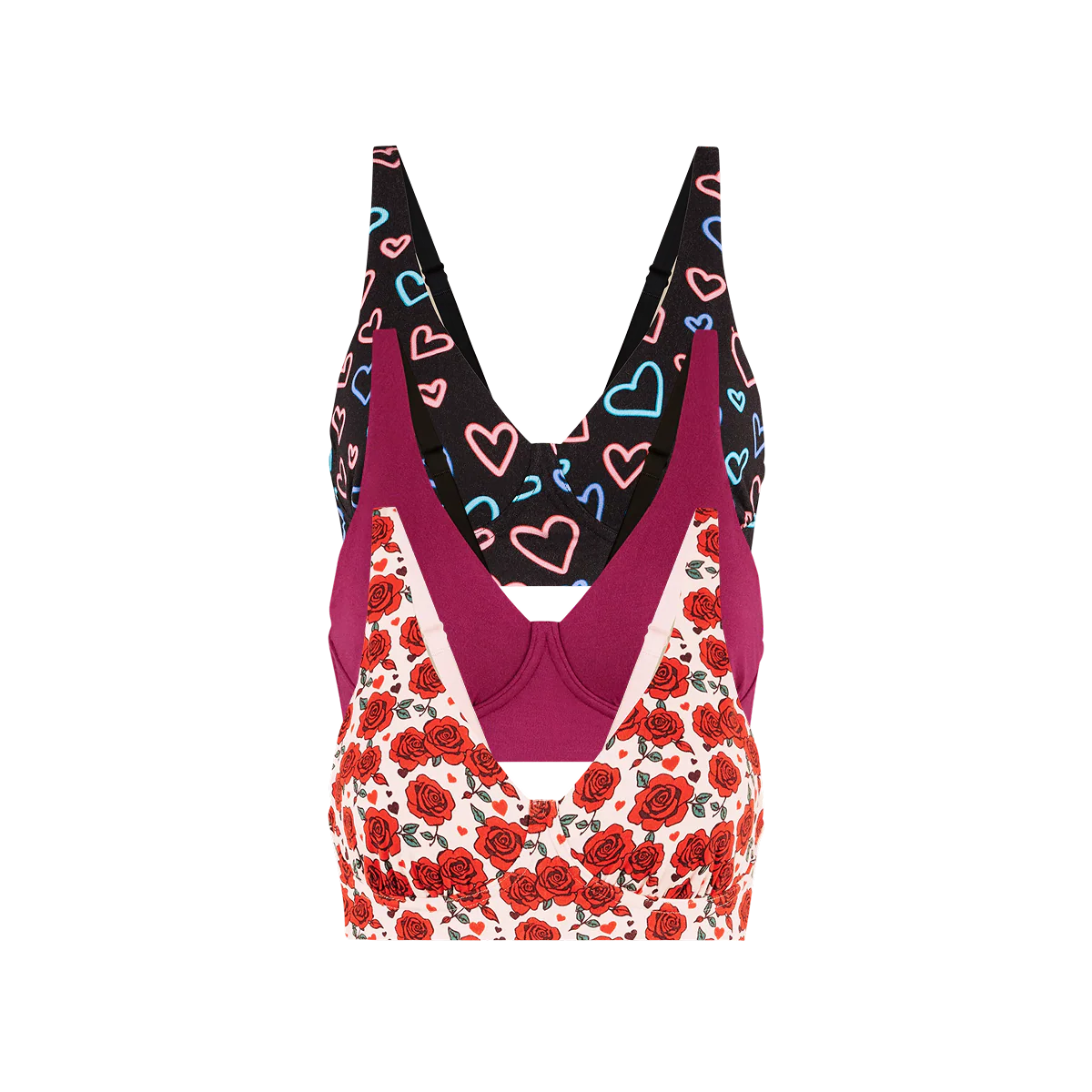 UltraModal™ FeelFree Longline Bralette 3-Pack | Electric Love Pack