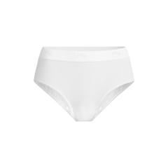 Stretch Cotton High-Waist Brief | White