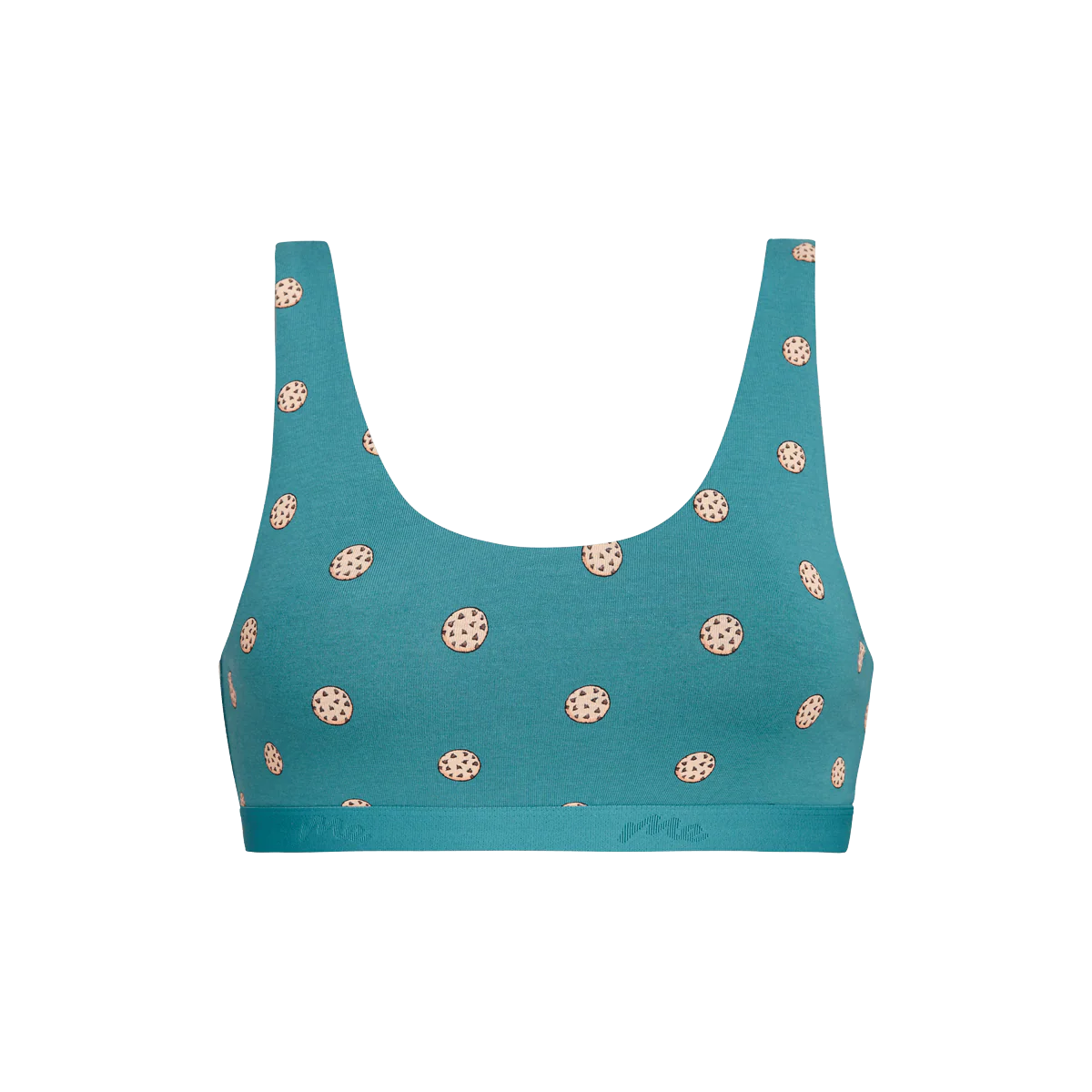 Stretch Cotton Scoop Bralette | Cozy Cookies