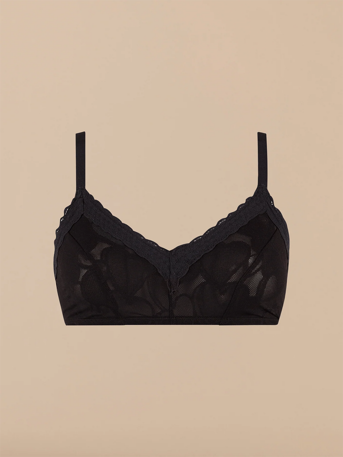 All Over Lace Demi Bralette | Black Hearts
