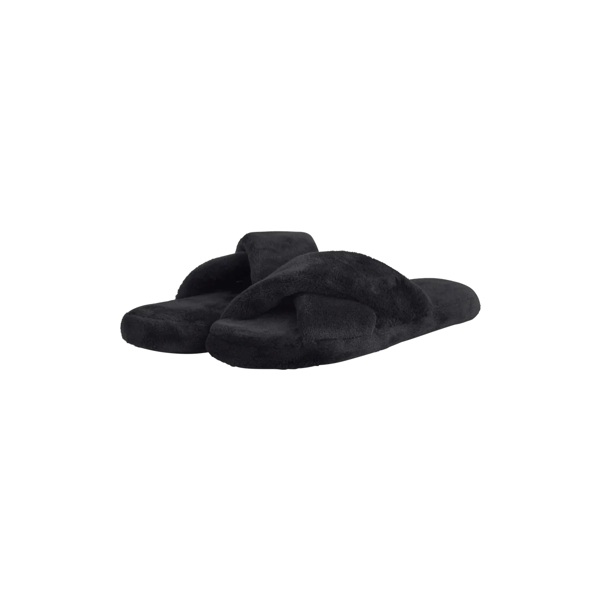Plush Slippers | Black