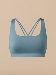 Breathe Strappy Back Bralette | Goblin Blue