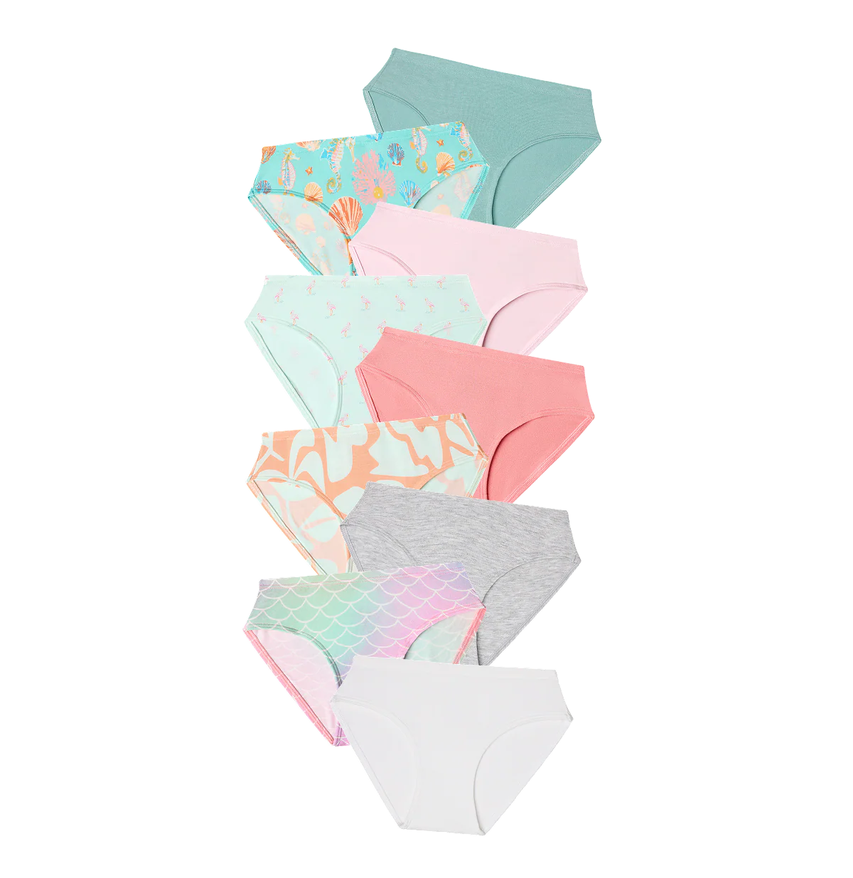 UltraModal™ FeelFree Girls Bikini Brief 9-Pack | Mermaid Dreams Pack