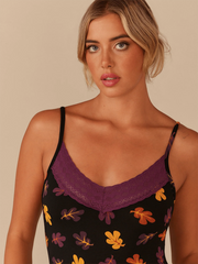 UltraModal™ Lace V-Neck Bodysuit | Fall Leaves