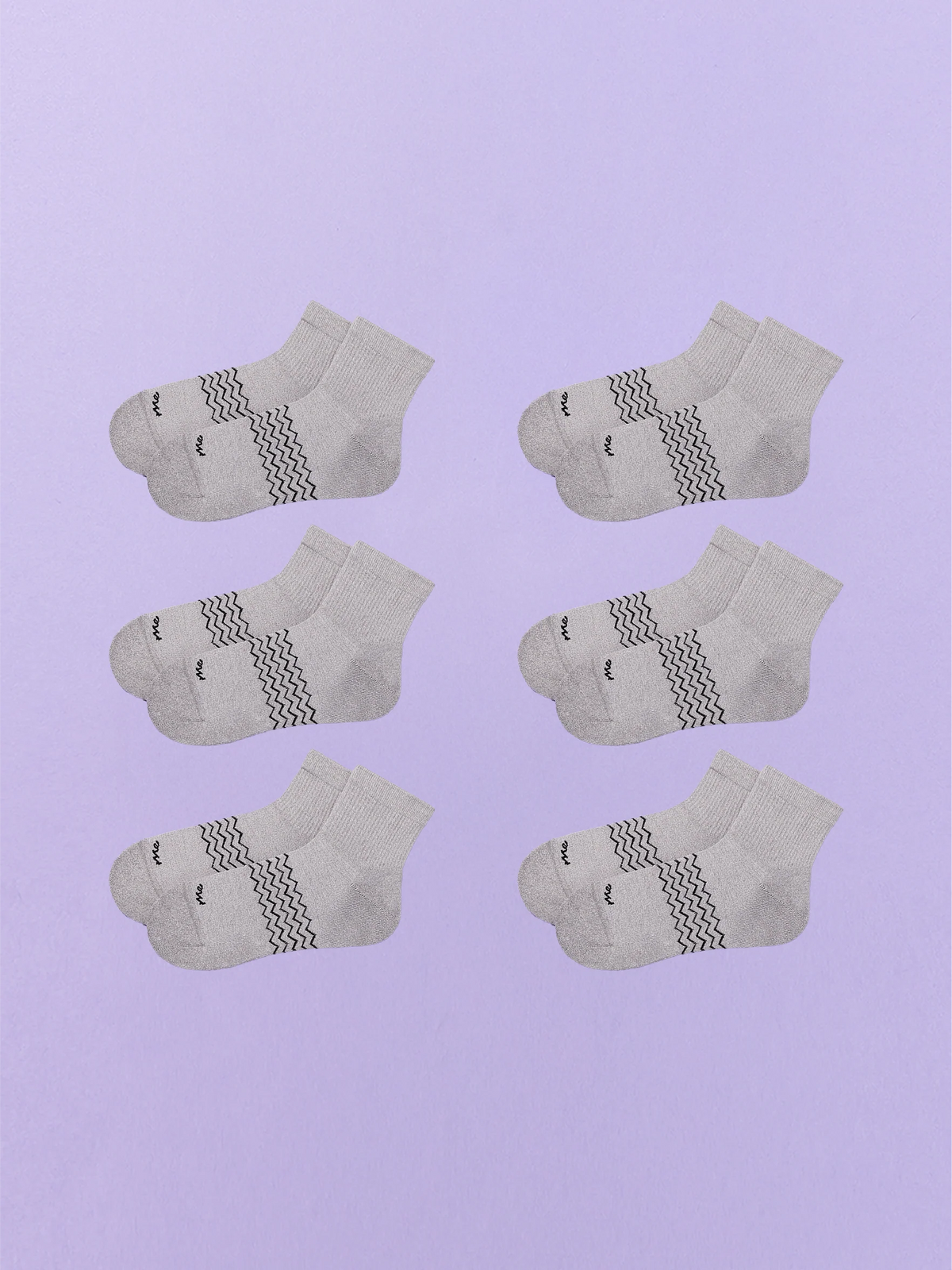 Essential Quarter Sock 6-Pack | Heather Grey Pack