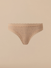 All Over Lace Tanga | Latte Zebra