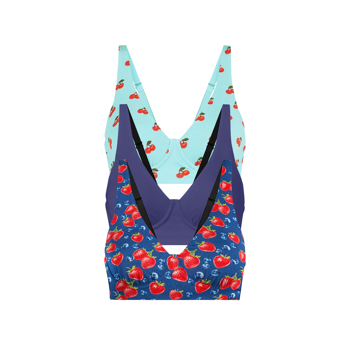 UltraModal™ FeelFree Longline Bralette 3-Pack | Summer Berries Pack