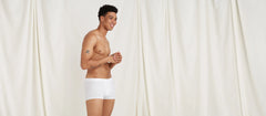 Stretch Cotton Trunk w/ Fly | White