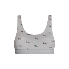 Stretch Cotton Scoop Bralette | Ducks