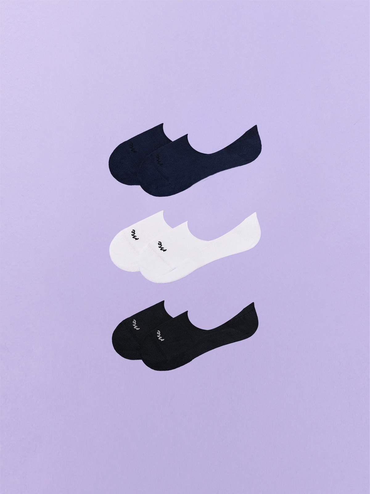 Essential No Show Sock 3-Pack | White/Dark Sapphire/Black Pack