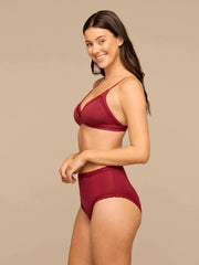 UltraModal™ Lace High-Waisted Cheeky Bikini | Cabernet
