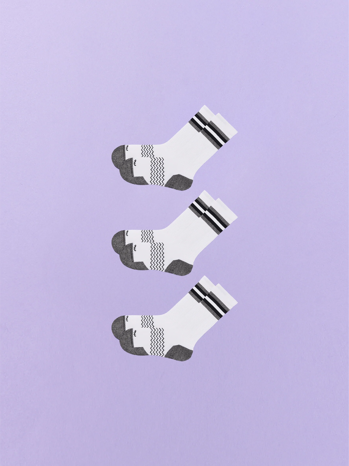 Essential Crew Sock 3-Pack | White Stripe Pack