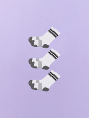 Essential Crew Sock 3-Pack | White Stripe Pack
