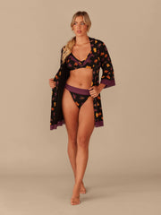 UltraModal™ Lace Trim Robe | Fall Leaves