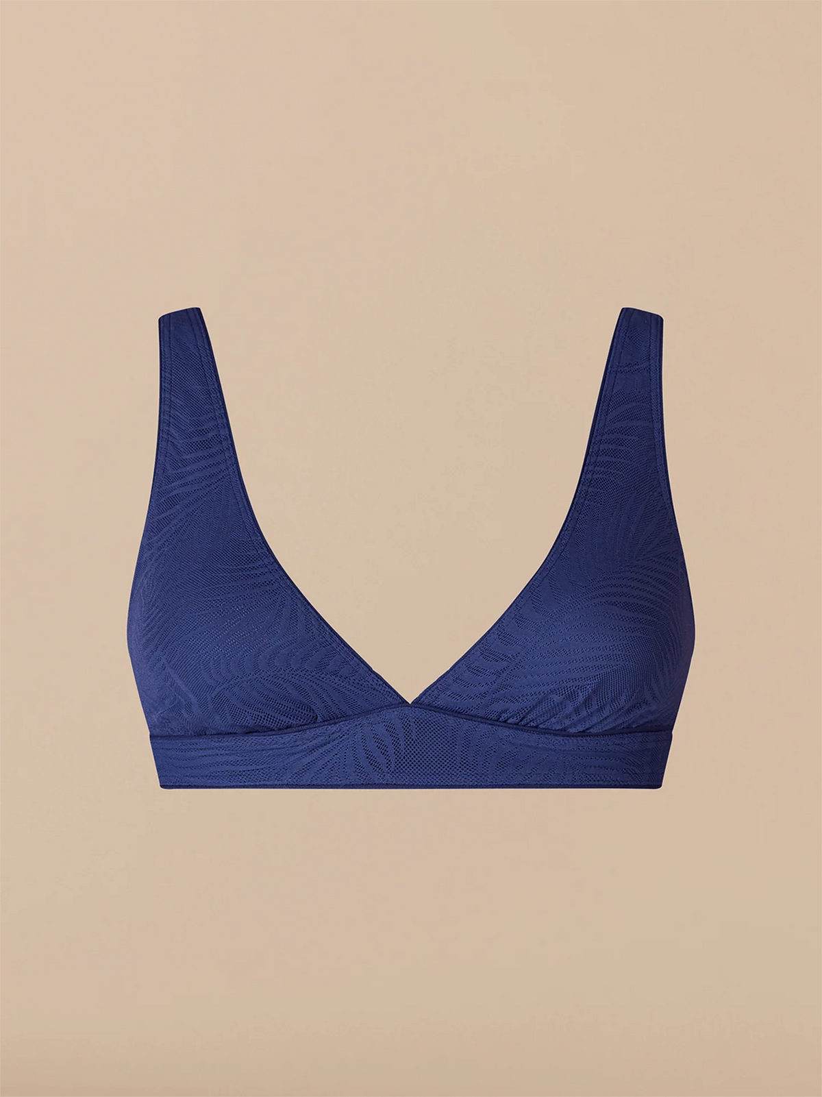 All Over Lace Plunge Bralette | Unlined Navy Feather