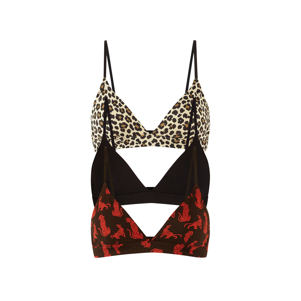 UltraModal™ FeelFree Triangle Bralette 3-Pack | Wild Cat Pack