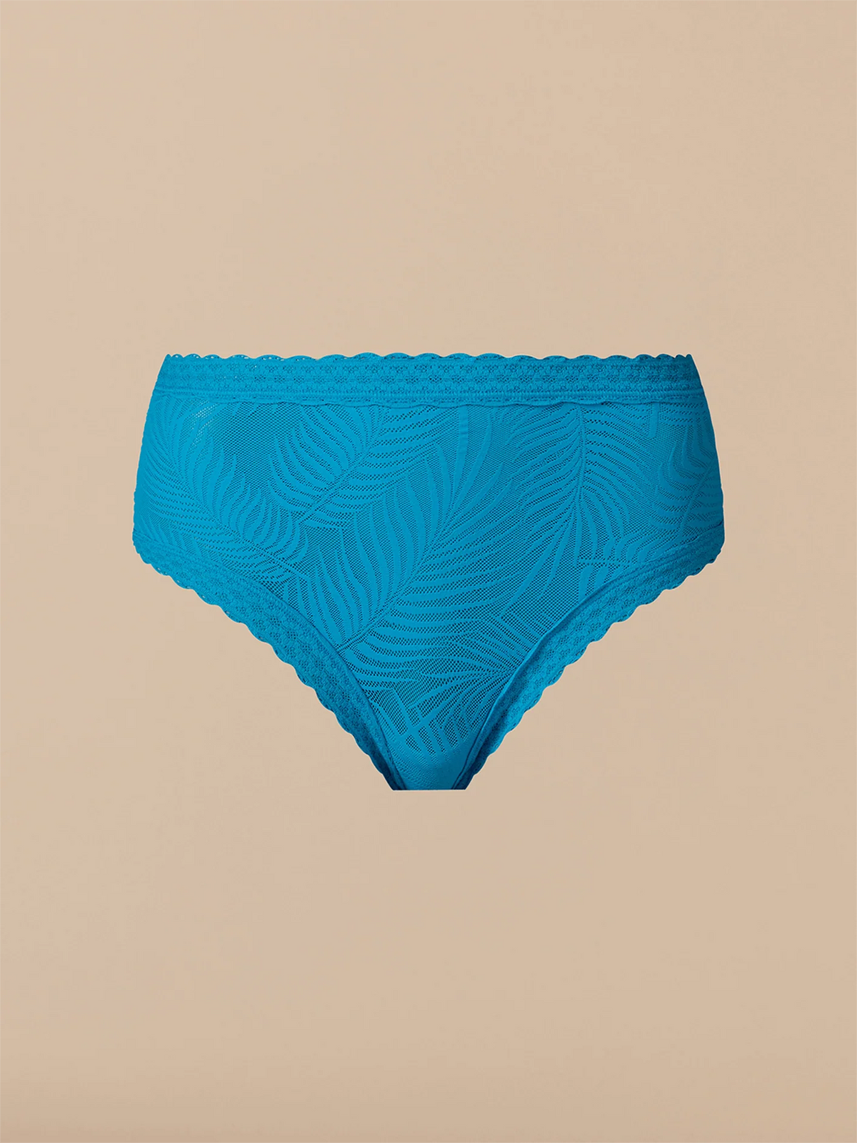 All Over Lace High-Waist Brief | Atomic Blue