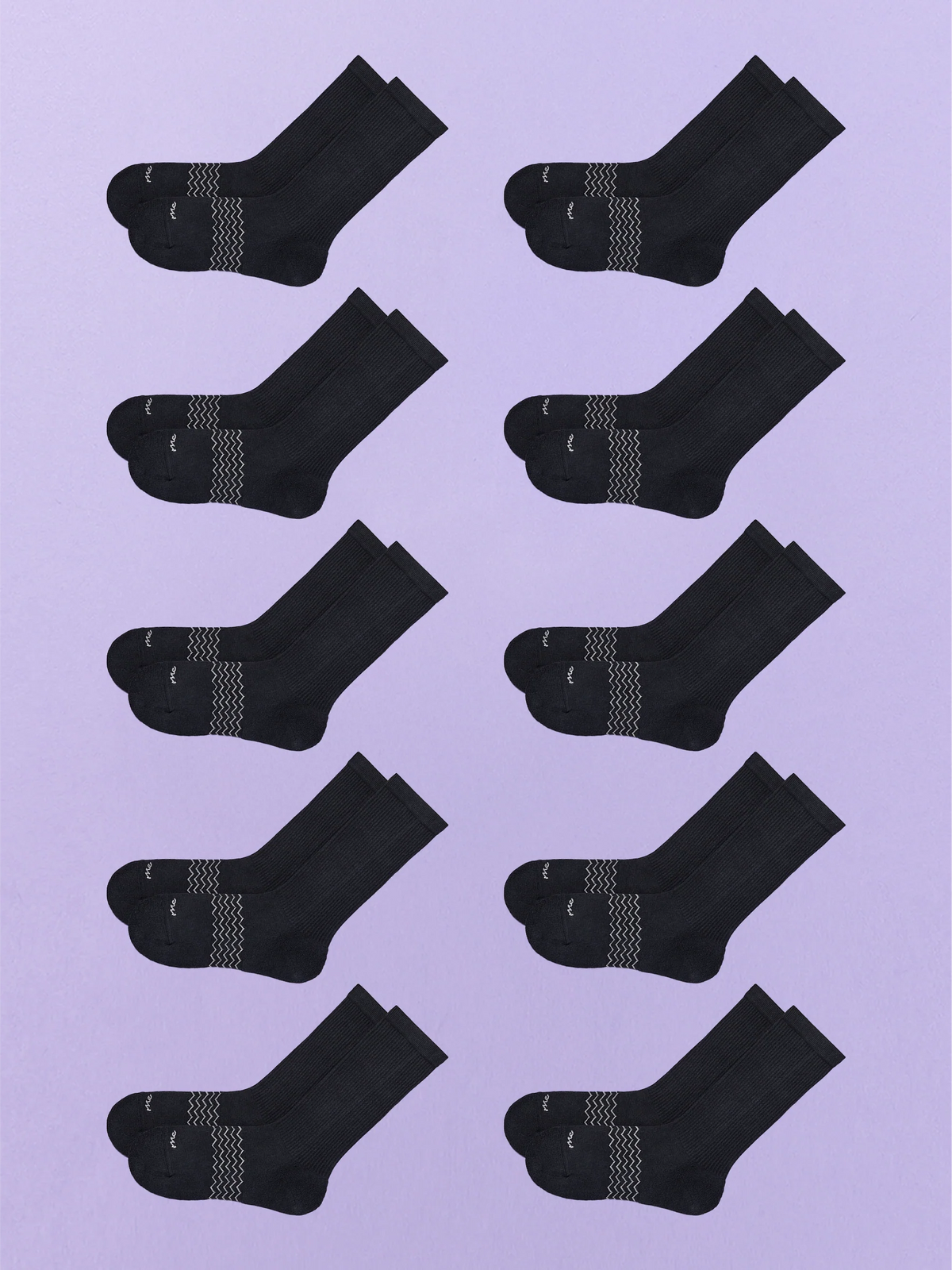 Essential Crew Sock 10-Pack | Black Pack