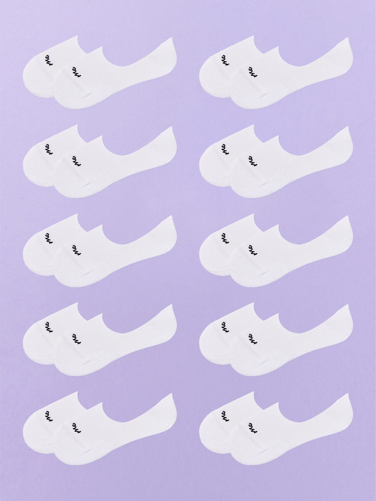 Essential No Show Sock 10-Pack | White Pack