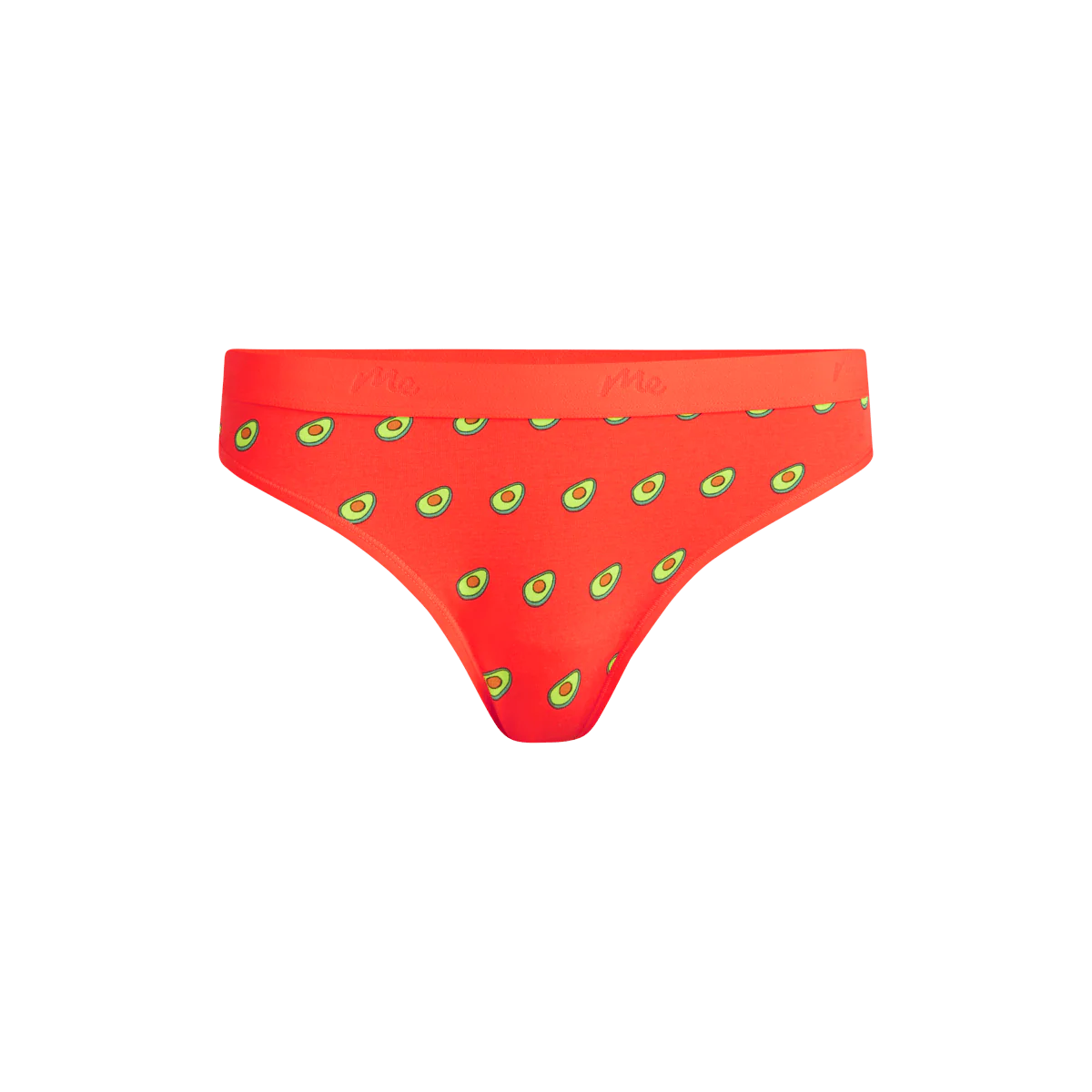 Stretch Cotton Mid-Rise Thong | Avocados