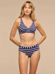 UltraModal™ FeelFree Longline Bralette | Navy Stripes