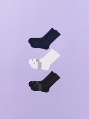 Essential Crew Sock 3-Pack | White/Dark Sapphire/Black Pack
