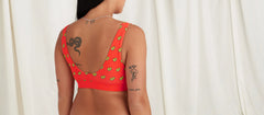 Stretch Cotton Scoop Bralette | Avocados