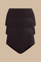 Seamless High-Waisted Shortie 3-Pack | Black