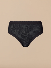 All Over Lace High-Waist Brief | Black Feather
