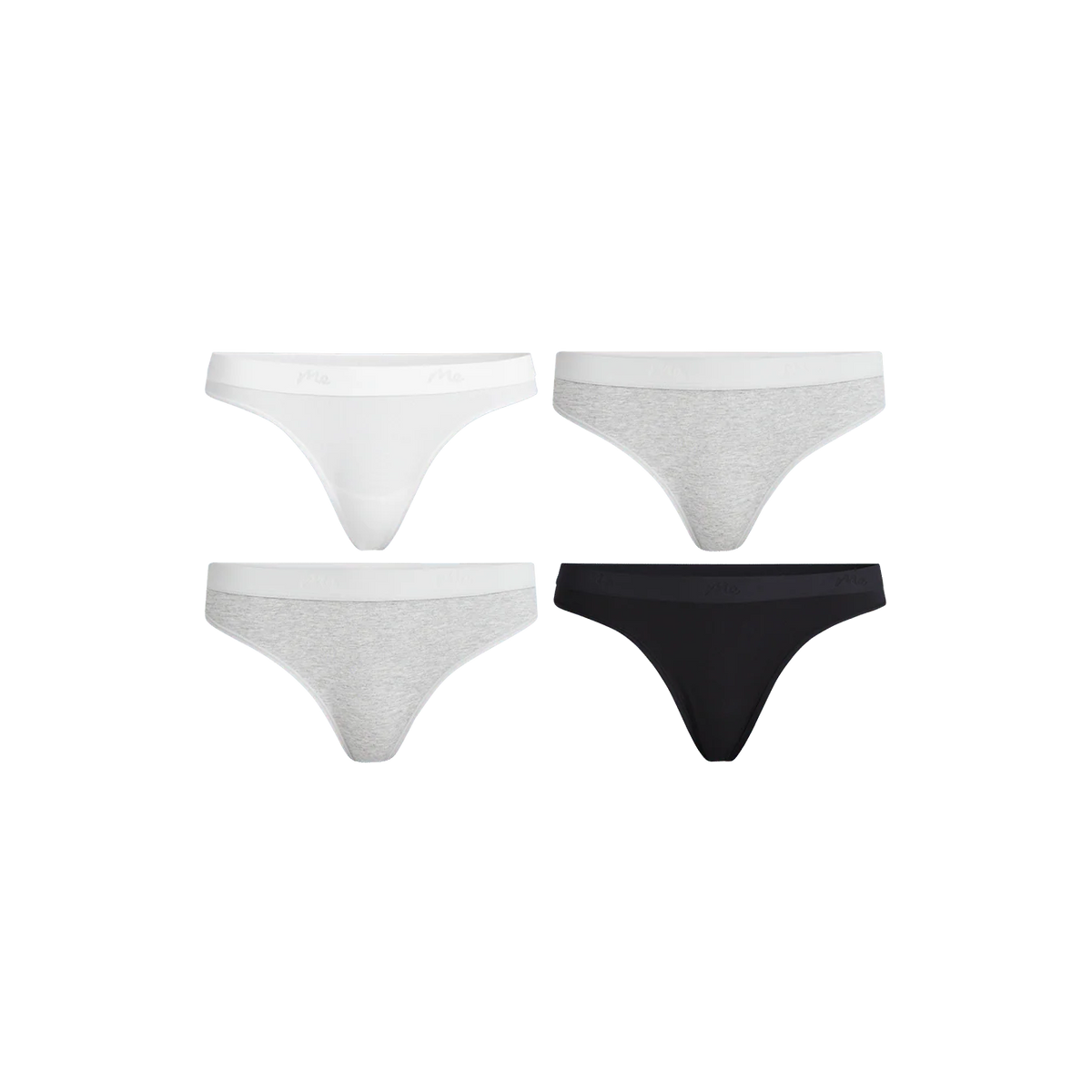 Stretch Cotton Mid-Rise Thong 4-Pack | Cotton Classic Pack