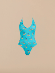 V-Neck One Piece Swimsuit | Stay Jaw-some