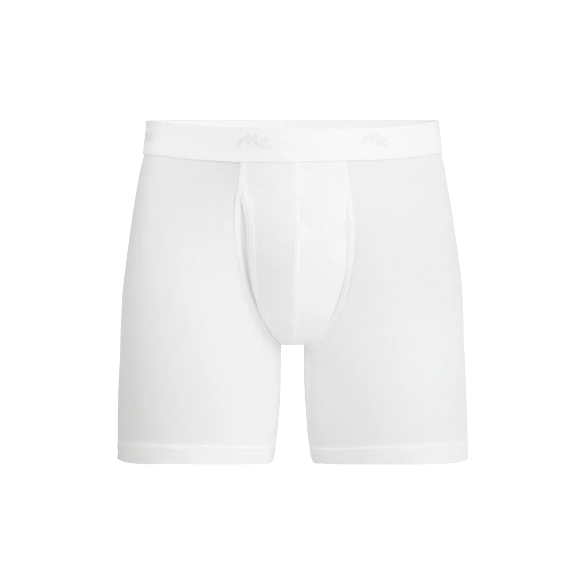 Stretch Cotton Boxer Brief w/ Fly | White