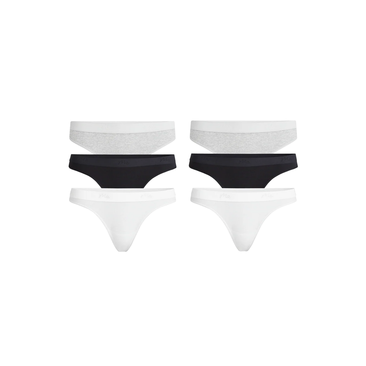 Stretch Cotton Mid-Rise Thong 6-Pack | Cotton Classic pack