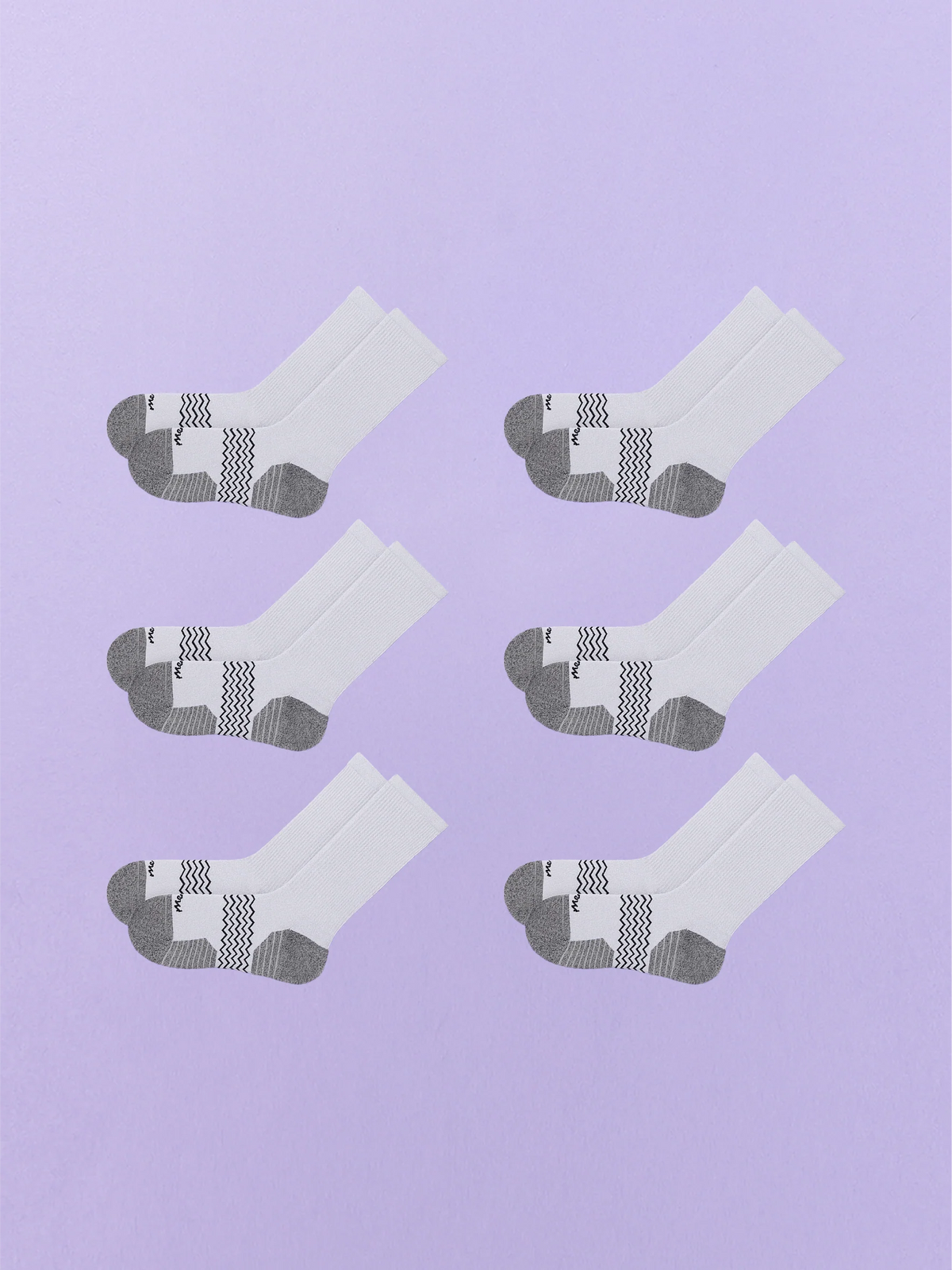 Active Crew Sock 6-Pack | Heather Grey Pack