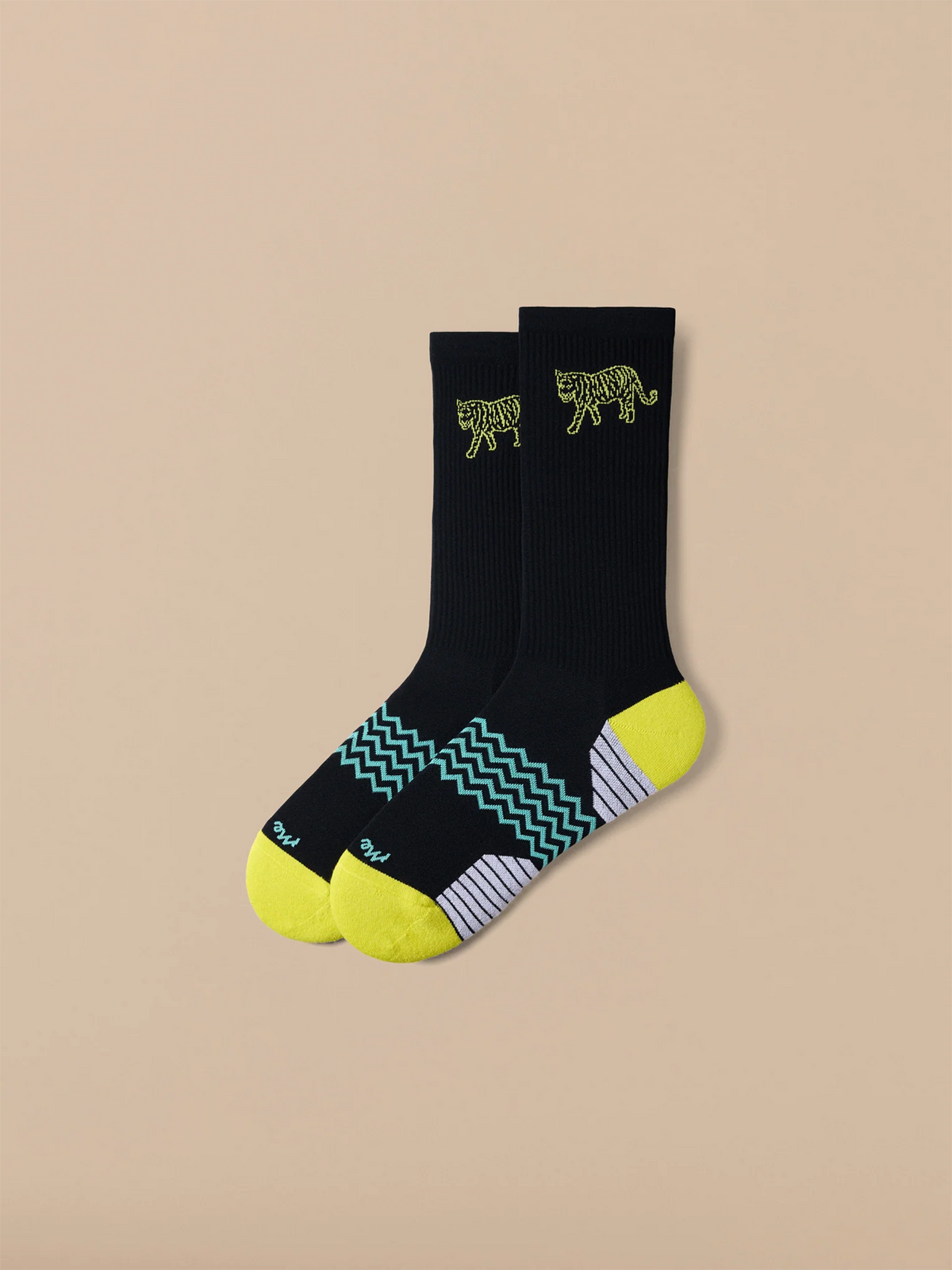 Active Crew Sock | Neon Tiger