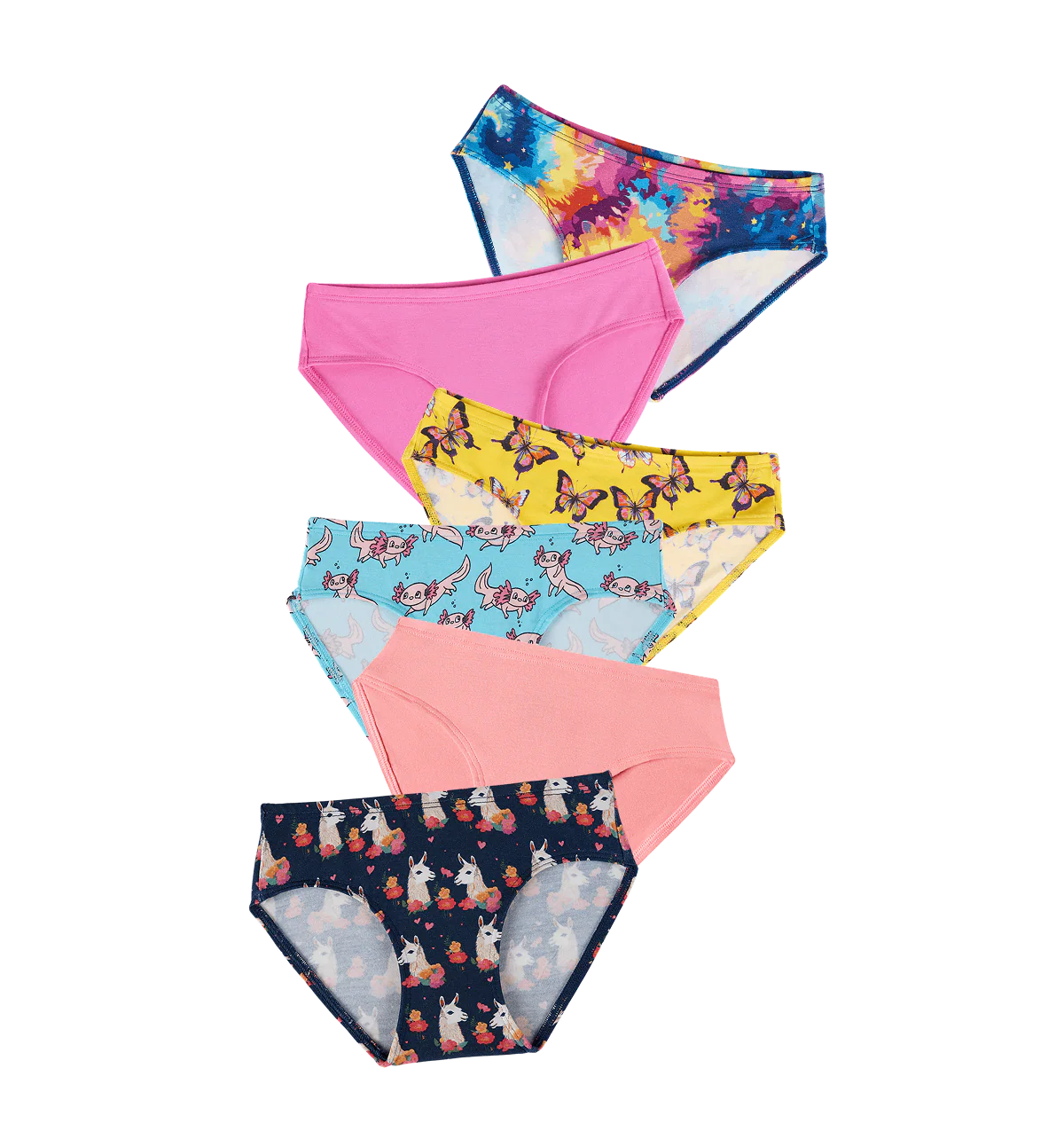 UltraModal™ Kids FeelFree Girls Bikini Brief 6-Pack | Cosmic Creatures Pack