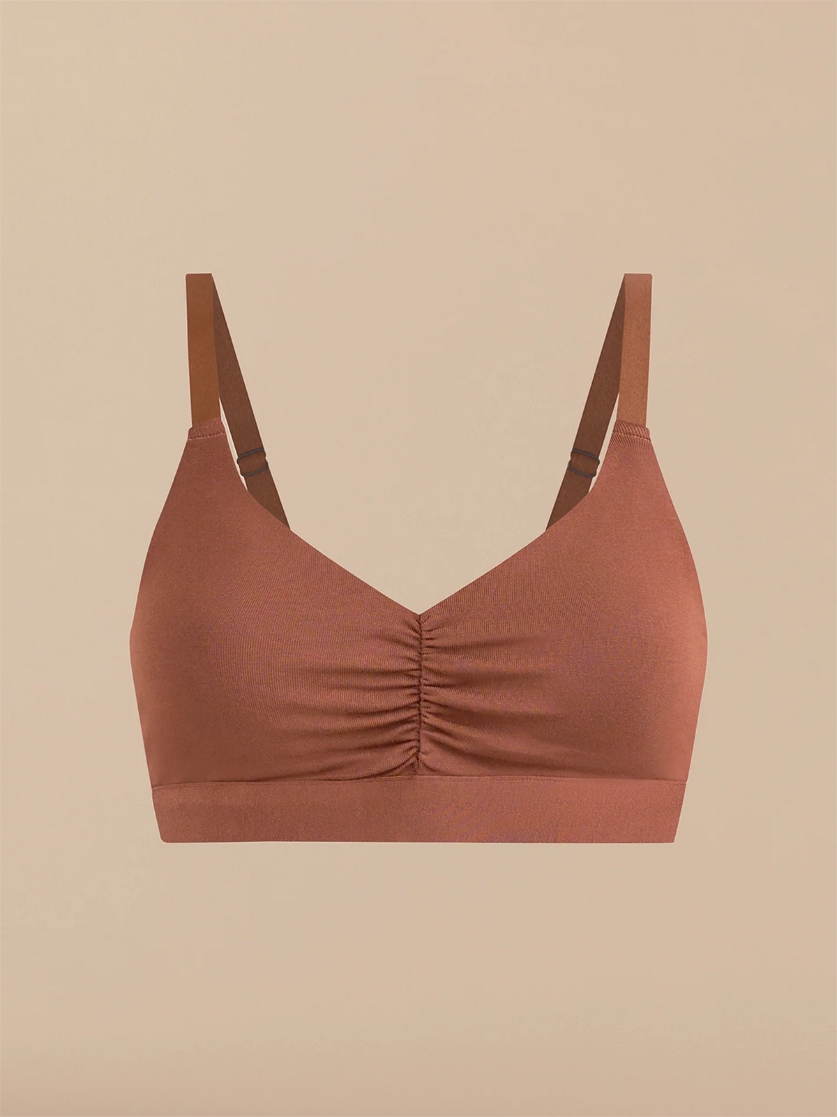 Curvy UltraModal™ FeelFree Ruched Bralette | Cedar Wood/Cedar Wood